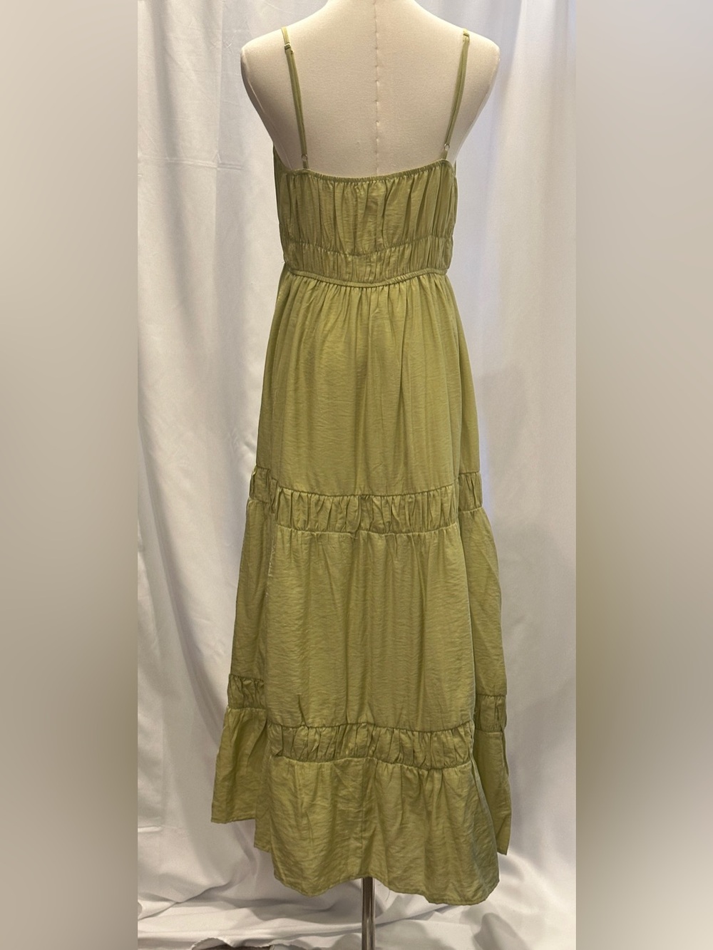 Blu Pepper Lime Green Spaghetti Strap Maxi Dress/NWOT - Picture 5 of 11